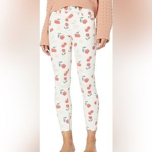Blank NYC & Free People Natural Cherry Print Skinny Pants NWT